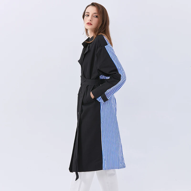 TWOTWINSTYLE Patchwork Stripes For Female
