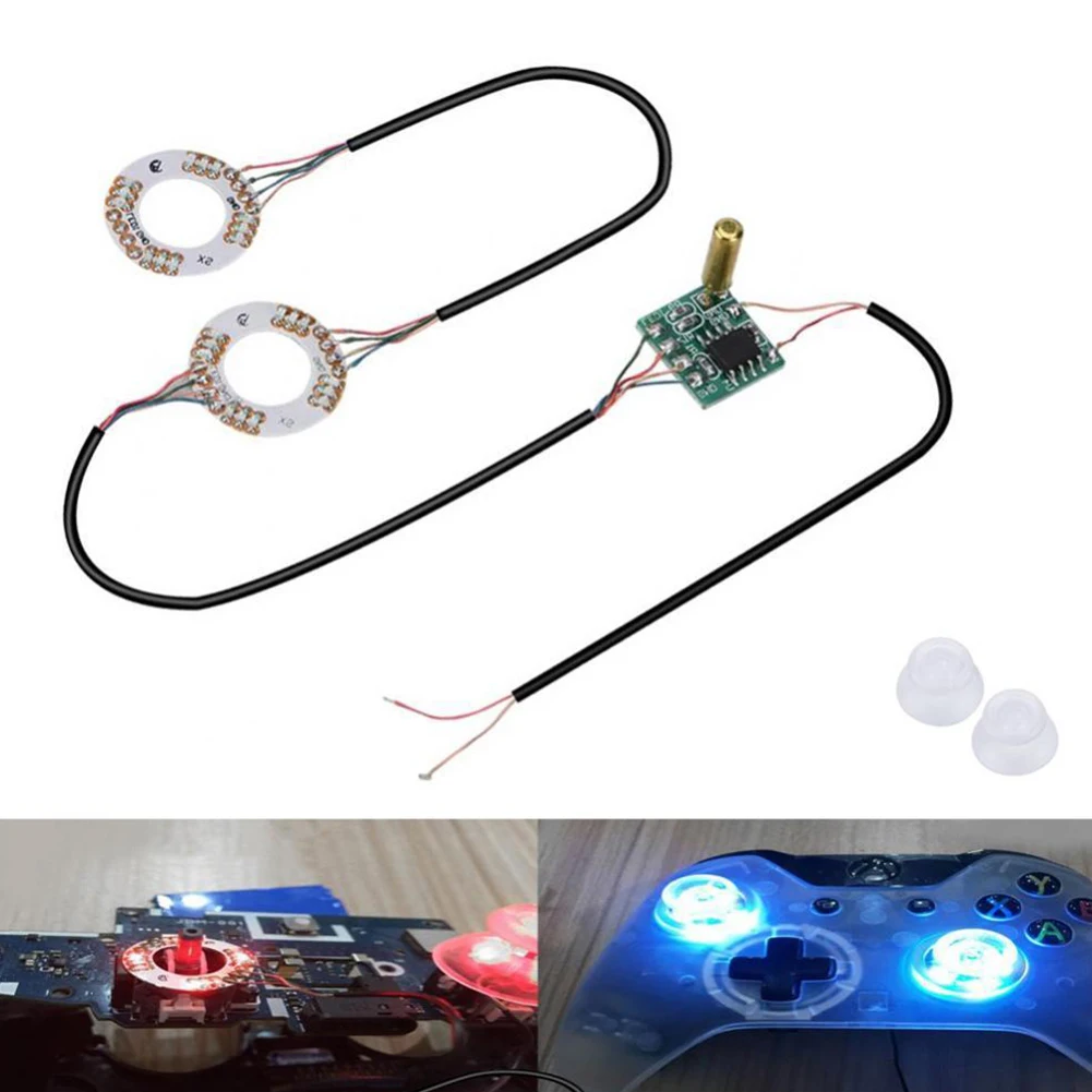 

LED Light Game Machine Accessories DIY Illuminate Joystick Cap Professional Analog Thumb Sticks Save Power Controller For Psfour
