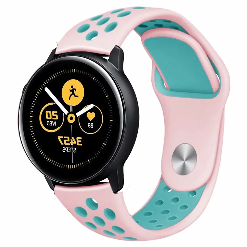 22/20 мм Huami Amazfit ремешок для Samsung Gear Sport S2 S3 Galaxy Watch Active 2 42 46 силиконовый Pebble Time Huawei