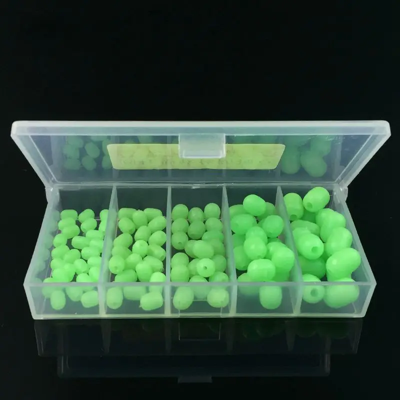 ABGZ-100pcs овальные мягкие светящиеся бусины для рыбалки морские рыболовные приманки Плавающий поплавок снасти