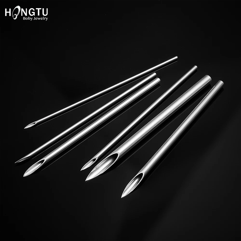 5PCs Piercing Needle for Navel Sterilised Tattoo Piercings Needles ToolA-u