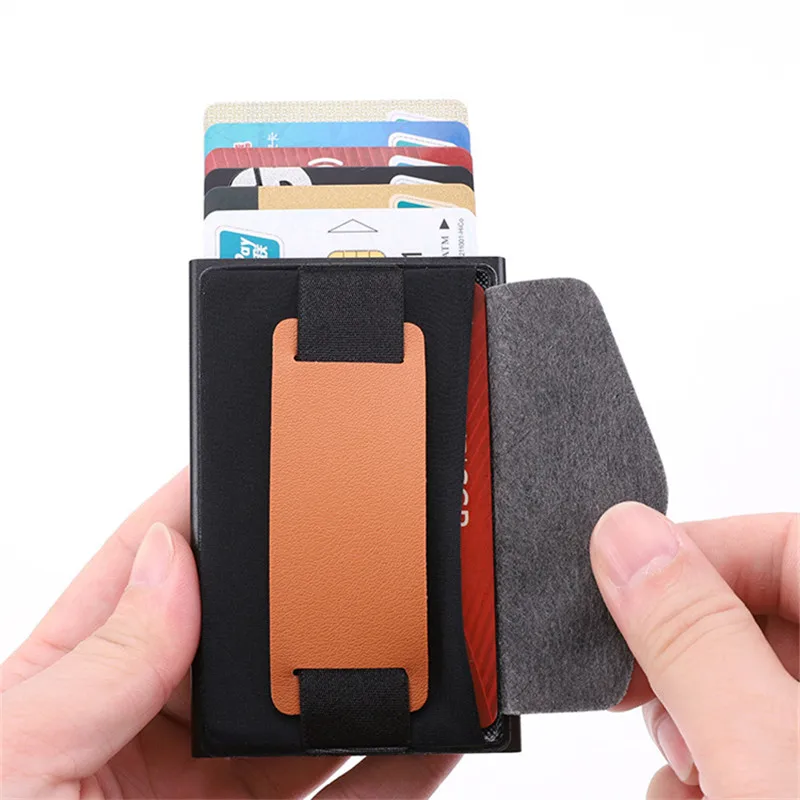 BYCOBECY металлический корпус для карт модный RFID блокирующий держатель для карт Простой Высококачественный кошелек Повседневный многофункциональный кошелек для монет
