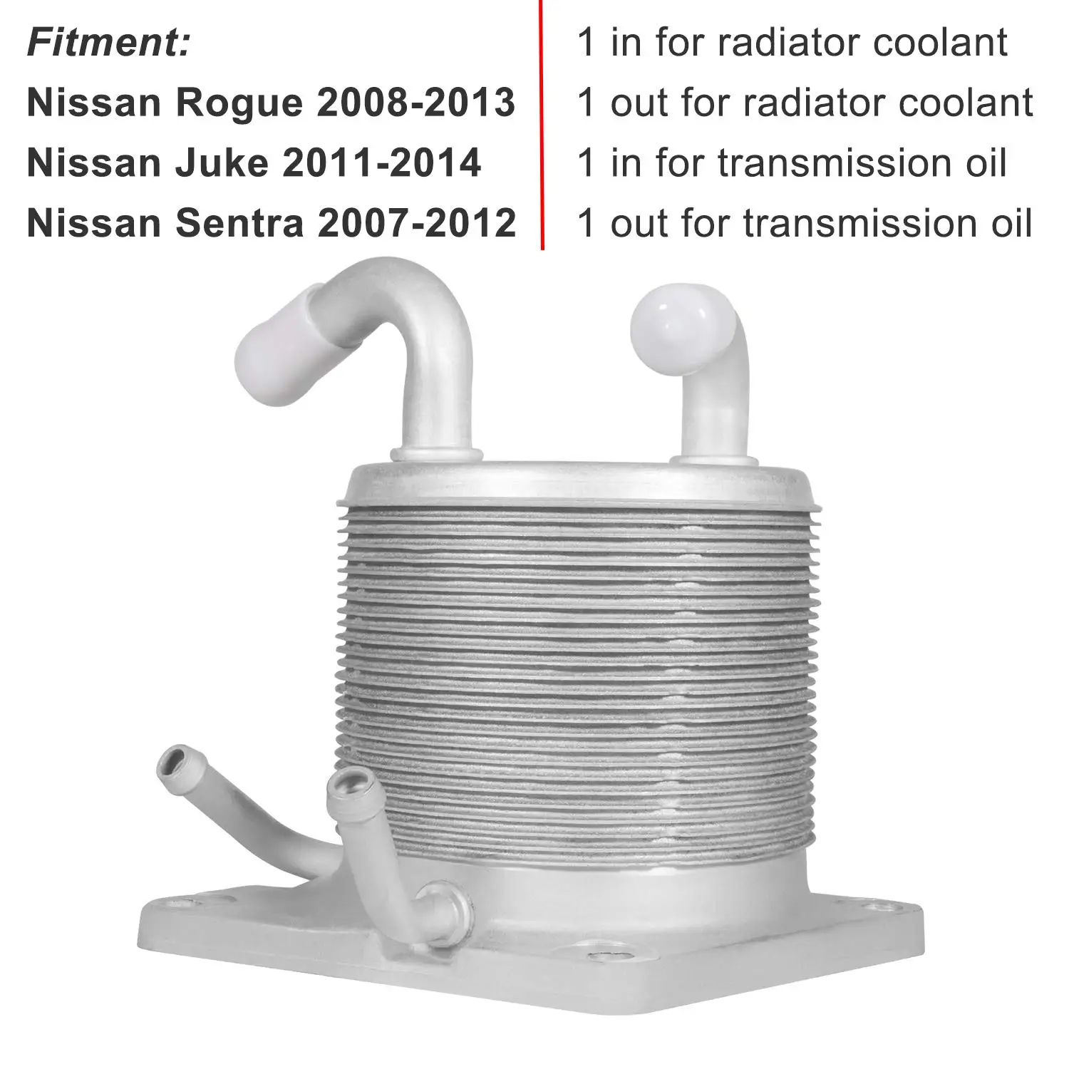 4 порта CVT трансмиссионный масляный Cooler-21606-1XF0A-for 2007-2013 Nissan Rogue/Juke/Sentra для фиксации перегрева(хромает) режим Nissan