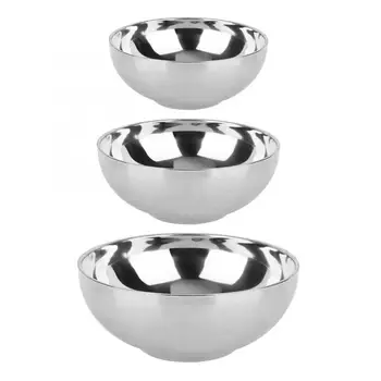 

Stainless Steel Mixing Bowls Double Layer Insulation Noodles Bowl Non Slip Nesting Whisking Food Container Kitchen Accessories