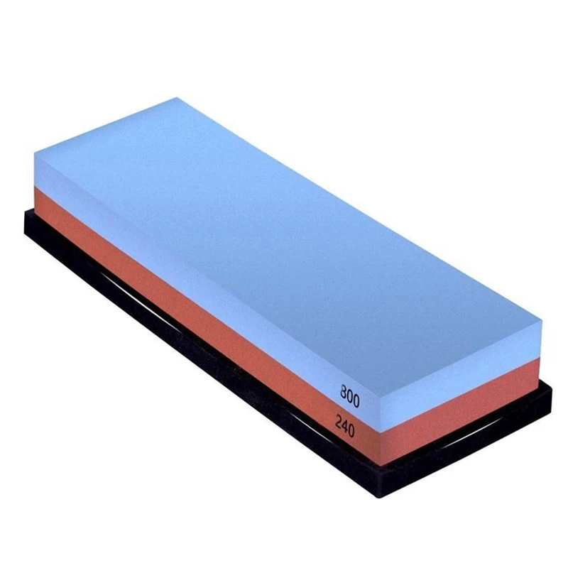 240/800 Grit Combination Whetstone Two-Sided Knife Sharpening Stone Whetstone with Slip-resistant Rubber Base for Hol