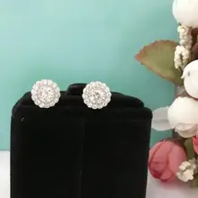 YTF31 925 Серебряные классические обручальные Серьги кубические женские серьги ювелирные изделия