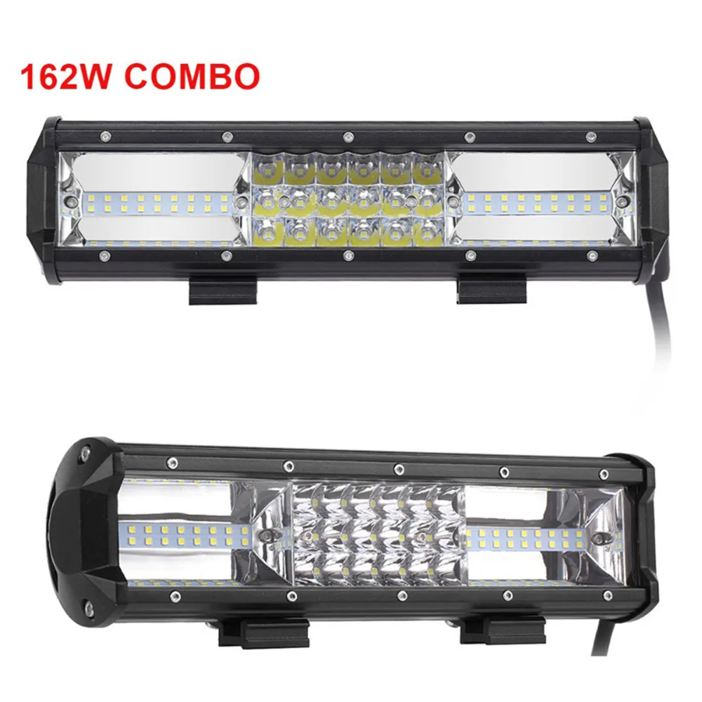 CARCTR светодиодный рабочий бар 162 Вт 216 Вт 270 Вт 324 Вт 10-30 в Тринокулярный светодиодный светильник среднего размера, светильник для внедорожной крыши, рабочий светильник, светодиодный светильник - Цвет: 162W