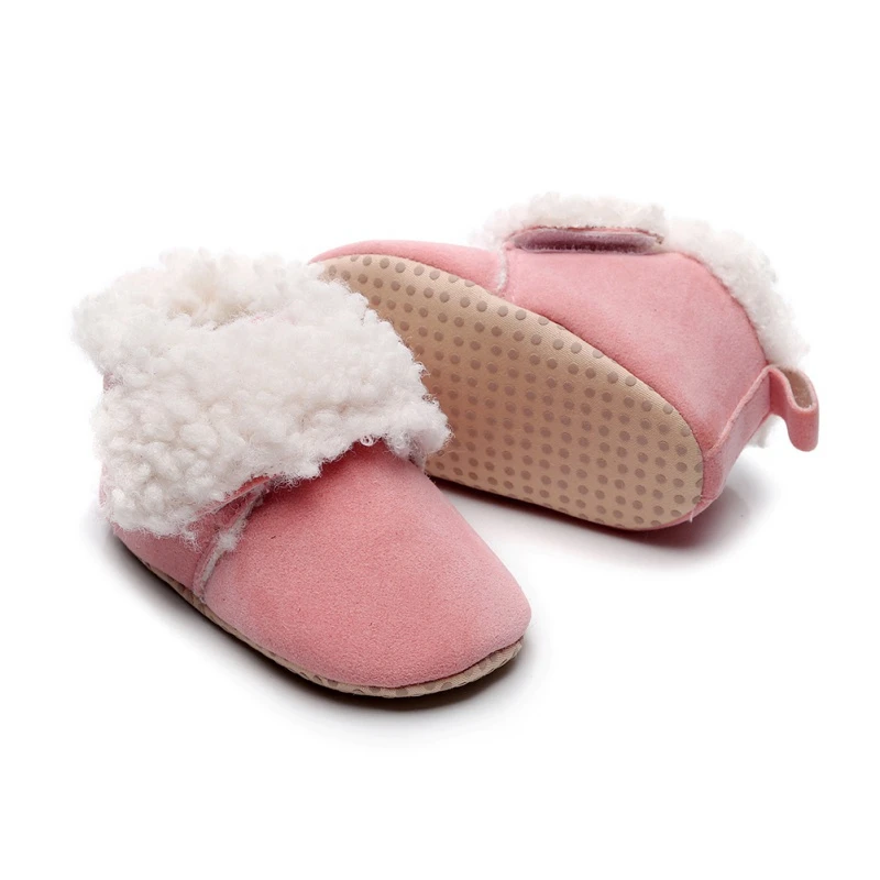 

Baby Boot Winter Warm Anti-Slip Snow Boots Infant Leopard Print Booties Newborn PU Leather Soft Soled ShoesToddler Cotton Shoes