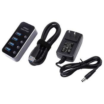 

USB Hub Splitter Usb3.0 Hub Four Usb3.0 Interface with Switch for Office and Home