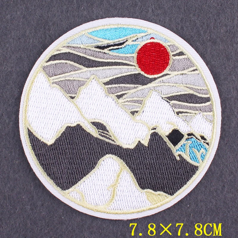 DIY Adventure Badges Surfing Camping Patch Iron On Patches On Clothes Wilderness Embroidered Patches For Clothing Stripes Decor 