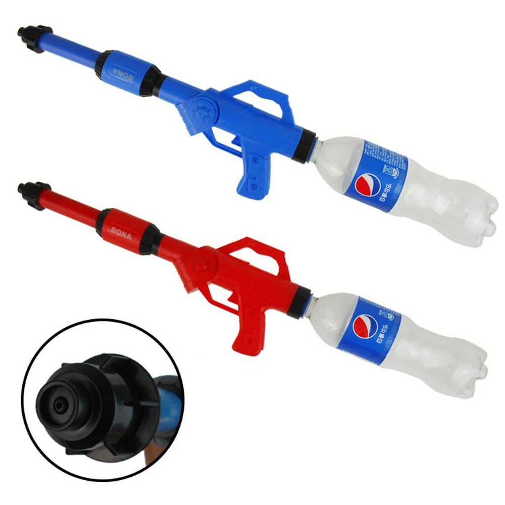 Drinking Soda Bottle Tank Long Pump Water Powerful Squirt Guns Pool Party Toy Red Ideal Toy For