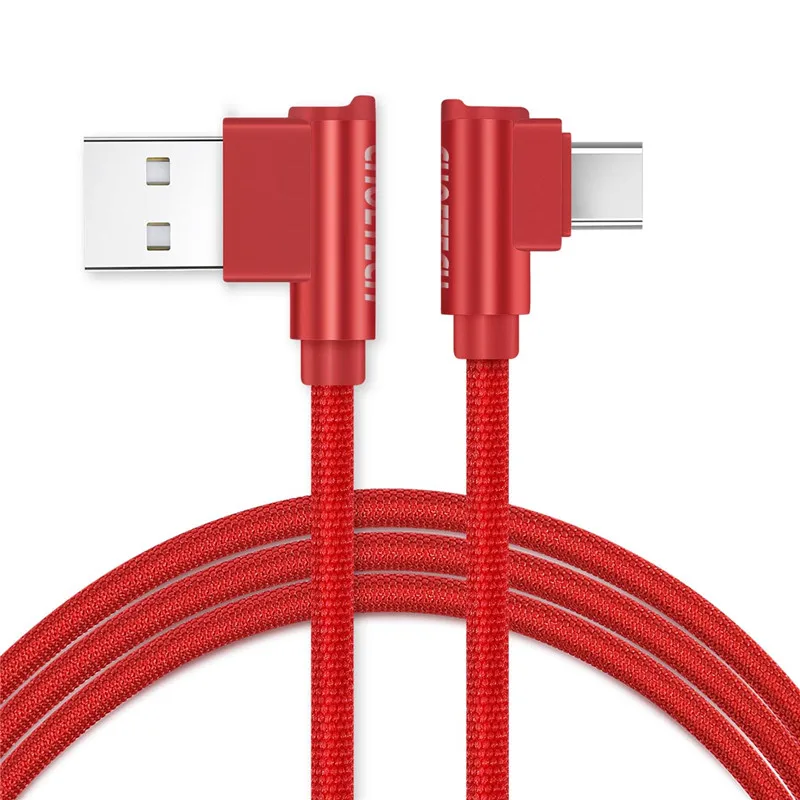90 градусов USB зарядное устройство L Тип Быстрый кабель для iphone Xr Xs Max 8 7s 6 plus 6s 5 5S se ipad кабель для быстрой зарядки данных - Цвет: Red For Type-c