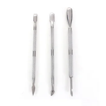 

3Pcs Nail Art Stainless Steel Cuticle Spoon Remover Pusher Manicure Pedicure Set