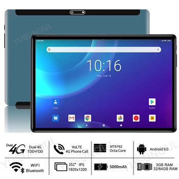 شراءPlay Store/Netflix دعم جديد أندرويد 9.0 10 بوصة اللوحي 4G LTE 32/64GB ROM 8 النوى 1920x1200 واي فاي لتحديد المواقع Netflix Tablette 10.1