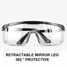 Gafas de seguridad antivirus 99.9%, protección para los ojos, a prueba de viento, resistentes al polvo, gafas transparentes, gafas de seguridad protectoras 35-5 FES5 , 65-10 :FES10