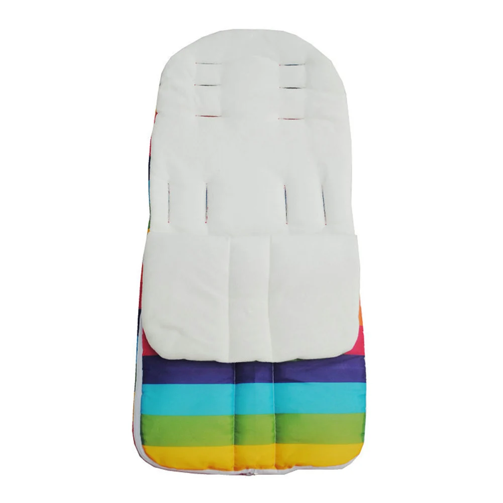 white Multicolors Детская коляска, спальный мешок, зимняя теплая плотная муфта для новорожденных, чехол для коляски, прогулочная коляска, высокое качество - Цвет: white Multicolors