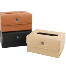 Универсальный Кожаный Автомобильный тканевый ящик автоматический насос Кассетный аксессуары держатель креативные съемные наклейки коробка для салфеток органайзер для автомобиля