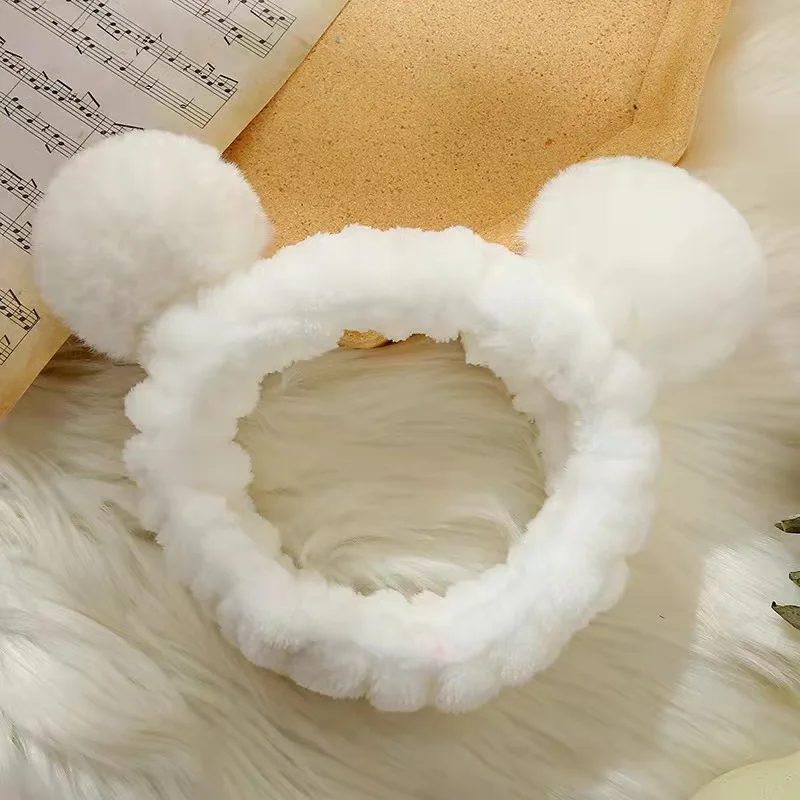 hair bow for ladies Headbands For Women Makeup Wash Face Hairbands Shower Head Wrap Girls Hair Accessories Cute Panda Ear Soft Fleece Head bands hairclips