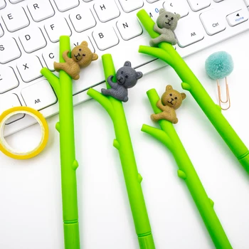 

Climbing Trees Bear Gel Pen Cartoon Office Stationery Black And Blue Ink 0.5mm School Supplies Color Pen 1PCS