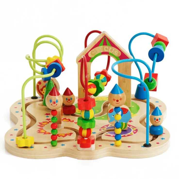 

South Korea Todokids todokids Wood Circus Beaded Bracelet Large Bead-stringing Toy Game Toy Children'S Educational Early Childho