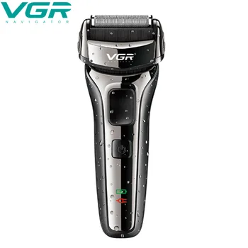 

Men'S Professional With Lcd Digital Display 3D Floating Blade Electric Shaver Turbocharged Rechargeable Hair Remove Trimmer