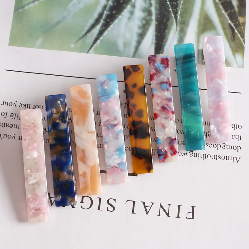 

1PC New Women Japanese Acetate Long Colorful Barrettes Elegant Hair Clips Headbands Lady Metal Hairpins Fashion Hair Accessories