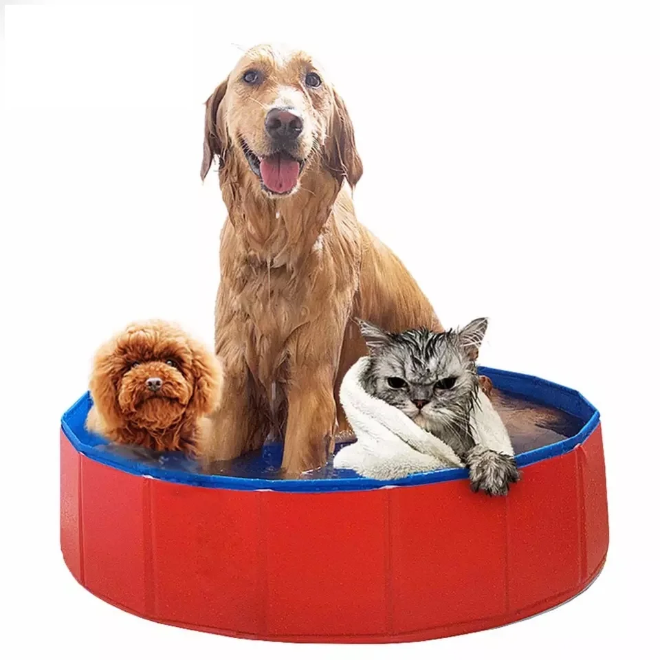 

Folding bathtub for large dogs pet pool dog cat PVC swimming waterproof folding kitten washing machine