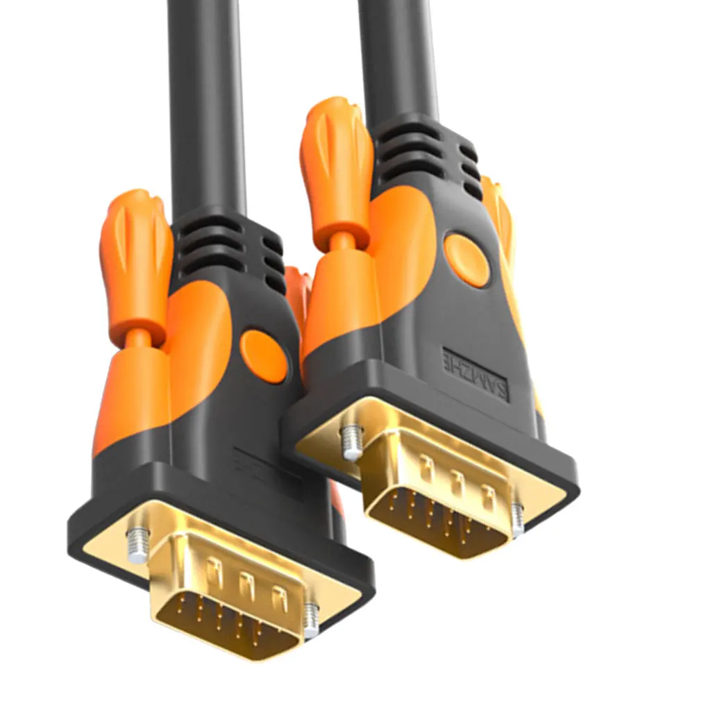 Worallymy от SAMZHE для VGA кабель со штыревыми соединителями на обоих концах для подключения 1080P D-Sub под шнур несколько Экранирование проектор компьютерный монитор TV VGA провод