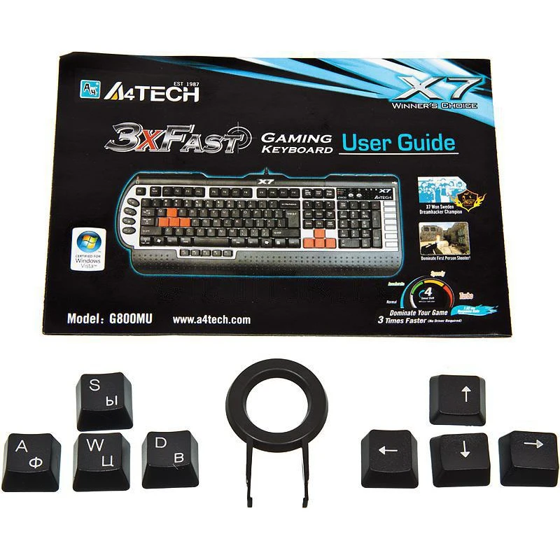 Клавиатура A4 X7-G800MU черный/серый PS/2 Multimedia for gamer