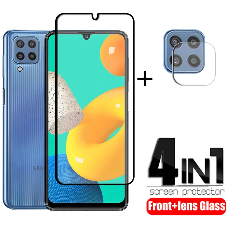 Vetro A Colla Completa Per Samsung Galaxy M32 Vetro Per Samsung M32 Pellicola Proteggi Schermo In Vetro Temperato Hd Per Samsung M32