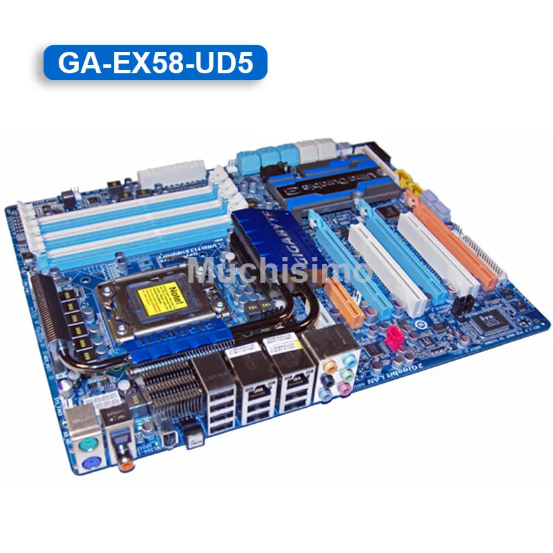 Socket LGA 1366 DDR3 настольная GIGABYTE EX58-UD5 материнская плата LGA 1366 Core i7 DDR3 24G USB3 SATA3 ATX 24GB X58 оригинальная материнская плата