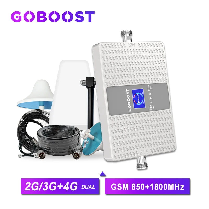 Усилитель сотового сигнала GOBOOST 70 дБ LTE DCS 4G 2g 3g CDMA 850 1800|Усилители сигнала| |