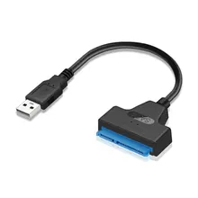 Câble adaptateur SATA vers USB 2.0/type c, 22 broches pour disque dur mécanique SSD de 2.5 pouces