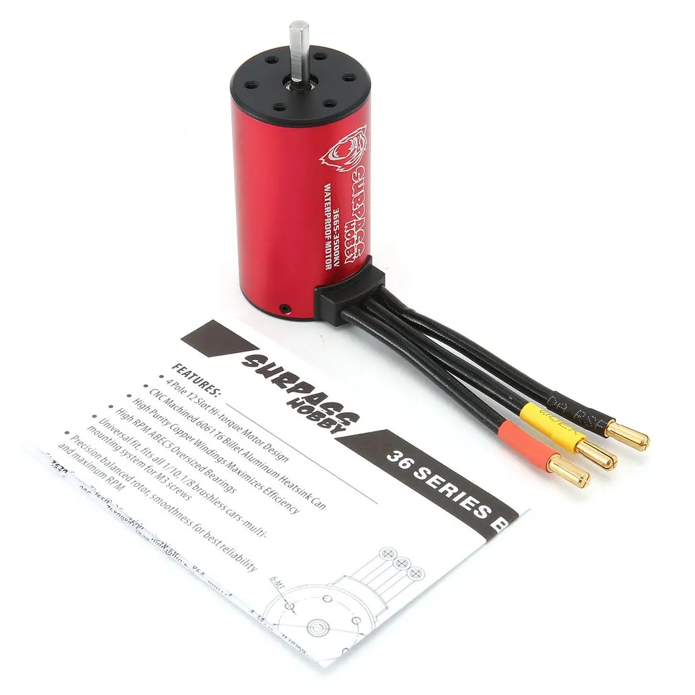 

SURPASSHOBBY 3665 2900KV/3500KV Brushless Motor for 1:10 GTR/Lexus 2S 3S RC Drift Racing Off-road Car Toy Waterproof Sensorless