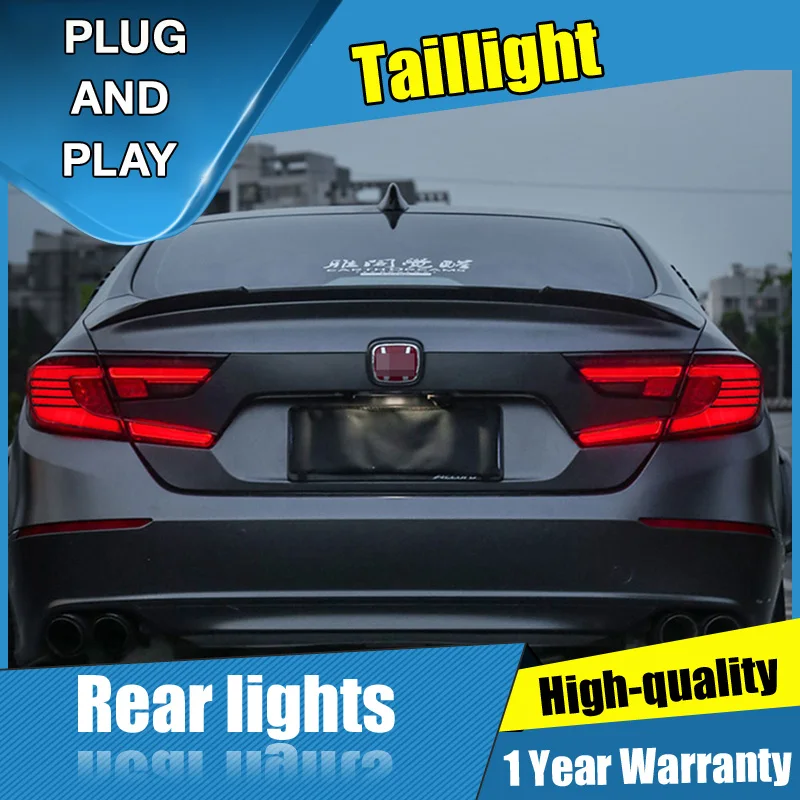 

4PCS Car Styling for Honda Accord all LED Taillights 2018-2019 for Accord all LED Tail Lamp+Turn Signal+Brake+Reverse LED light