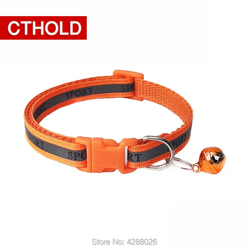 CTHOLD 100 шт./лот светоотражающий спортивный декоративный ошейник для животных 1,0 см ошейник с колокольчиками для маленьких средних собак шеи регулируемый безопасный щенок