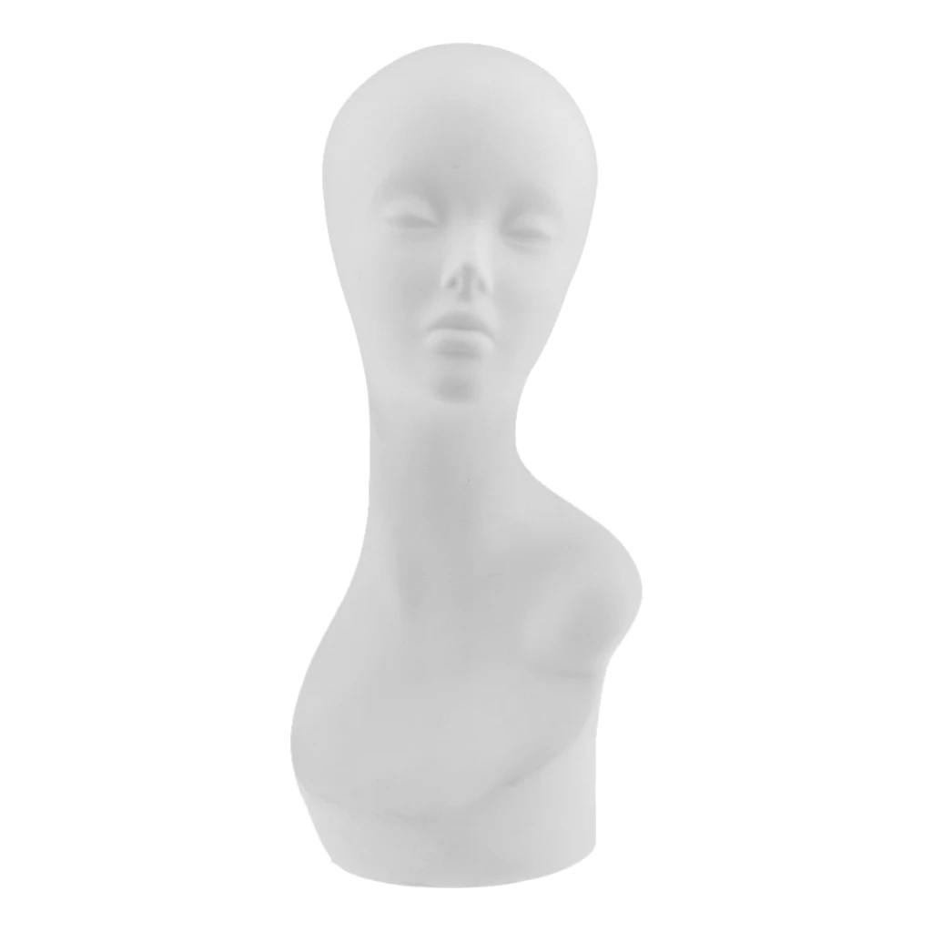 Male Female Mannequin PVC Manikin Head Bust Wig Glasses Hat Display Stand Model