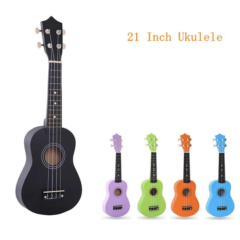 Ukulele 21 Inch Colorful Acoustic Ukulele Uke 4 Strings Hawaii Guitar Musica Instrument for Kids Music Beginner