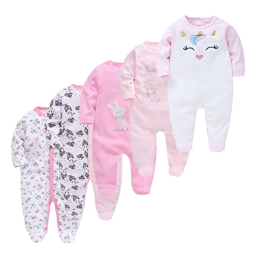 Baby Pyjamas 5pcs Girl Boy Pijamas Bebe Fille Cotton Breathable Soft ropa bebe Newborn Sleepers Baby Pjiamas