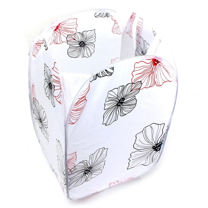 

Large-Capacity Foldable Washing Clothes Basket Laundry Bag Bin Hamper Storage(flower)