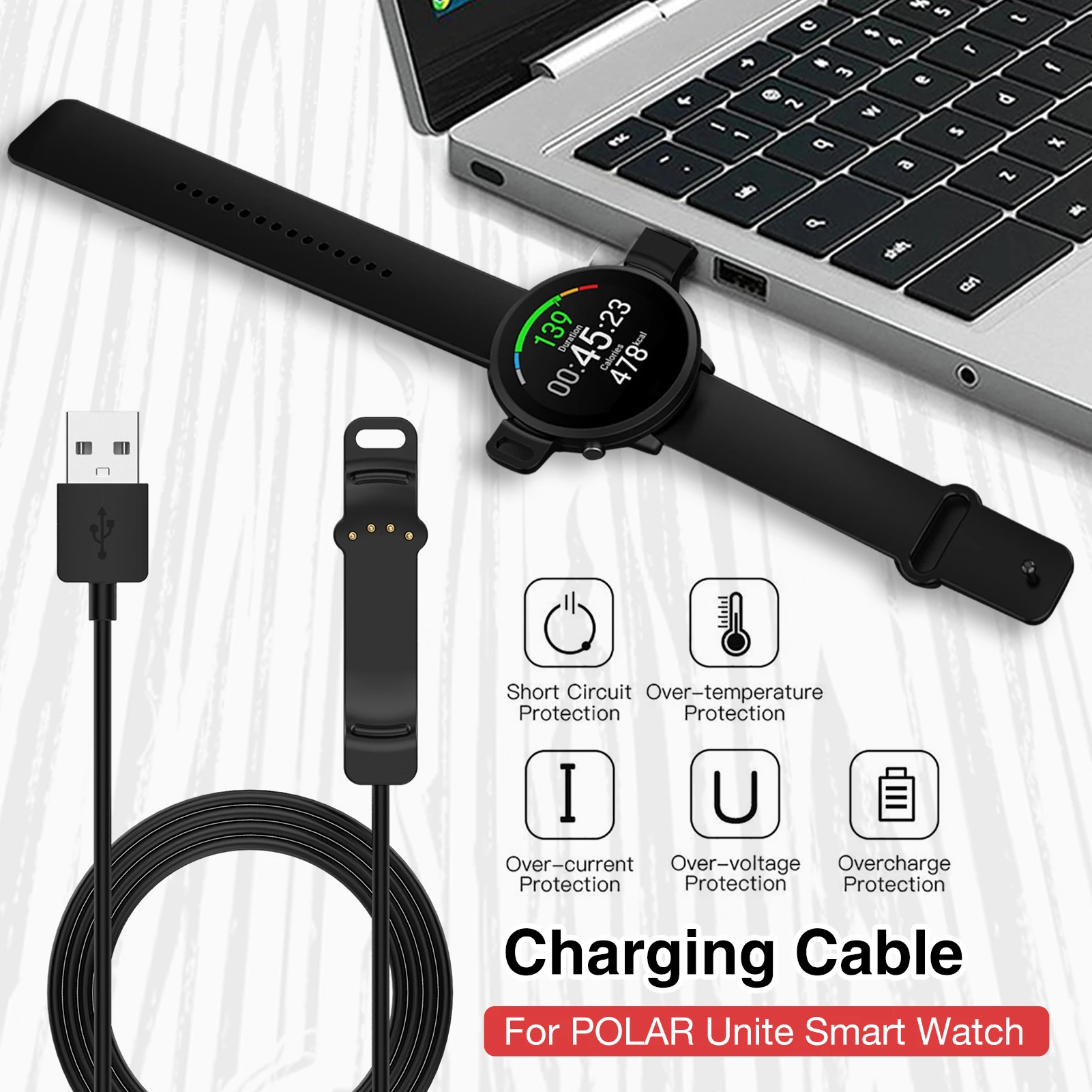 Smart Watch Charging Cable For POLAR Unite, Portable magnetic Charger Adapter USB Charging Dock Smartwatch Accessories|Smart Accessories| - AliExpress