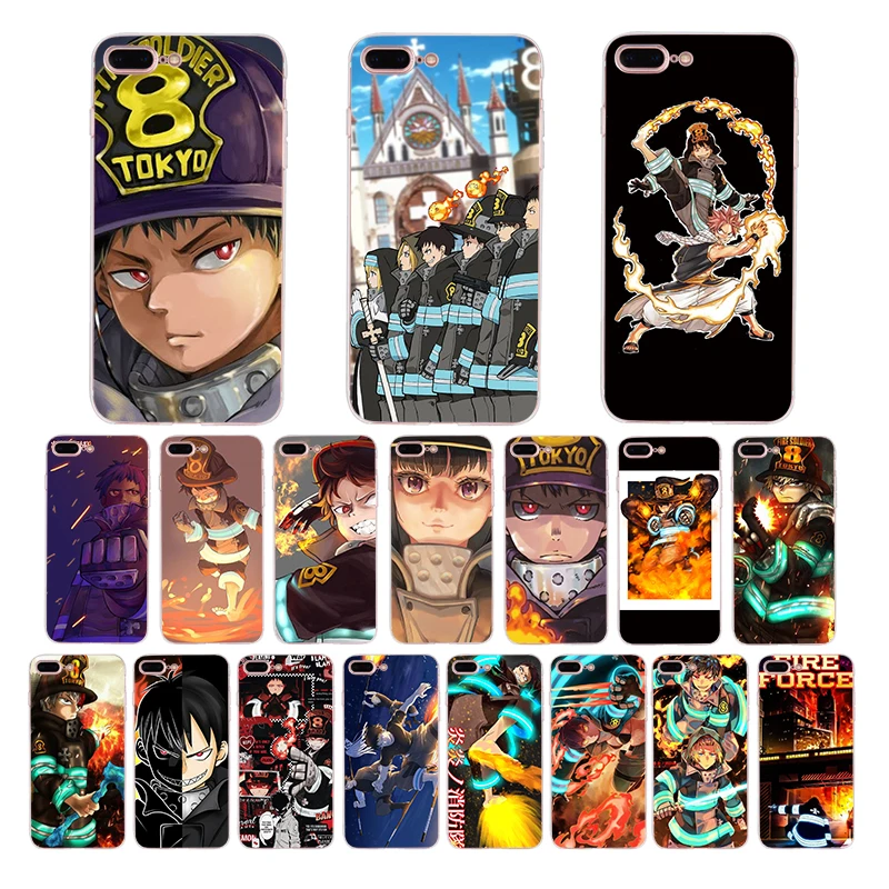 Мягкий чехол HOUSTMUST для телефона с аниме Fire Force iphone 7 6s 8 6 plus x xr xs max Φ 5 se мультяшный