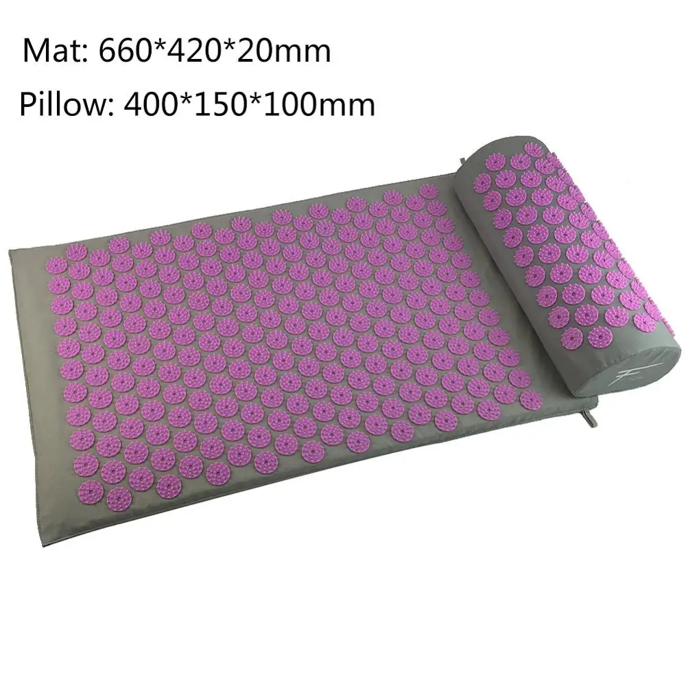 Massager Cushions Acupressure Mats Pillow Yoga Mats Relieve Back Pain Spike Mat Head Neck Back Foot Massage Yoga Mats - Color: 02