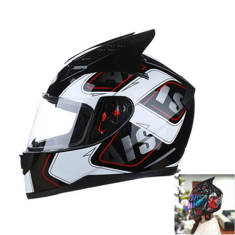 

Motorcycle Helmet Flip Up Motorbike Helmet With Inner Sun Visor Double Lens Modular Motocross Full Face Helmet Capacete Casco