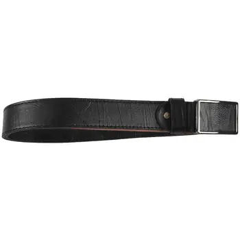 

Men's Leather Belt Metal Buckle Automatic Clasp 39-43 inch black