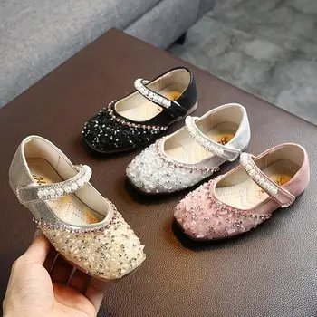 

Autumn new arrivals girls leather shoes fashion casual flat girls shoes for kids princess shoes