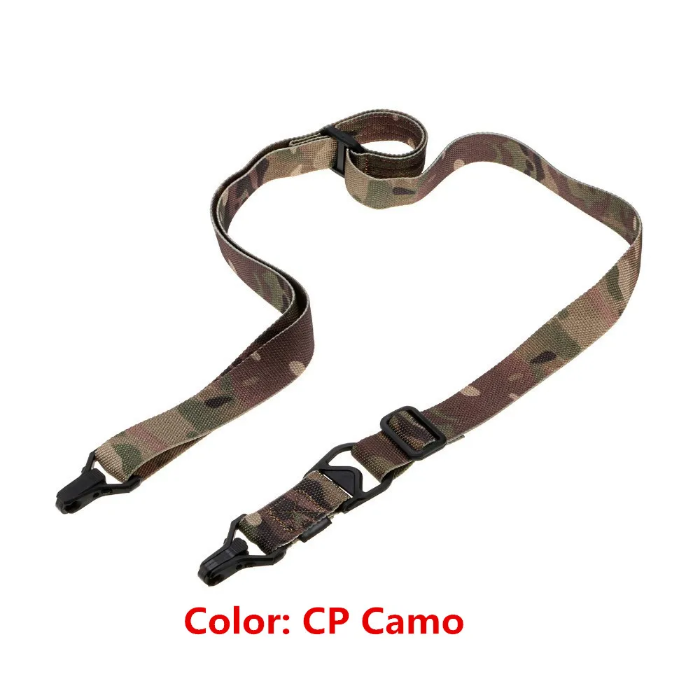 CP Camo Высокое качество Открытый Многофункциональный Тактический 1 или 2 точечный винтовочный ремень Регулируемый ремень для банджи Вертлюги охотничий ремень - Цвет: CP Camo
