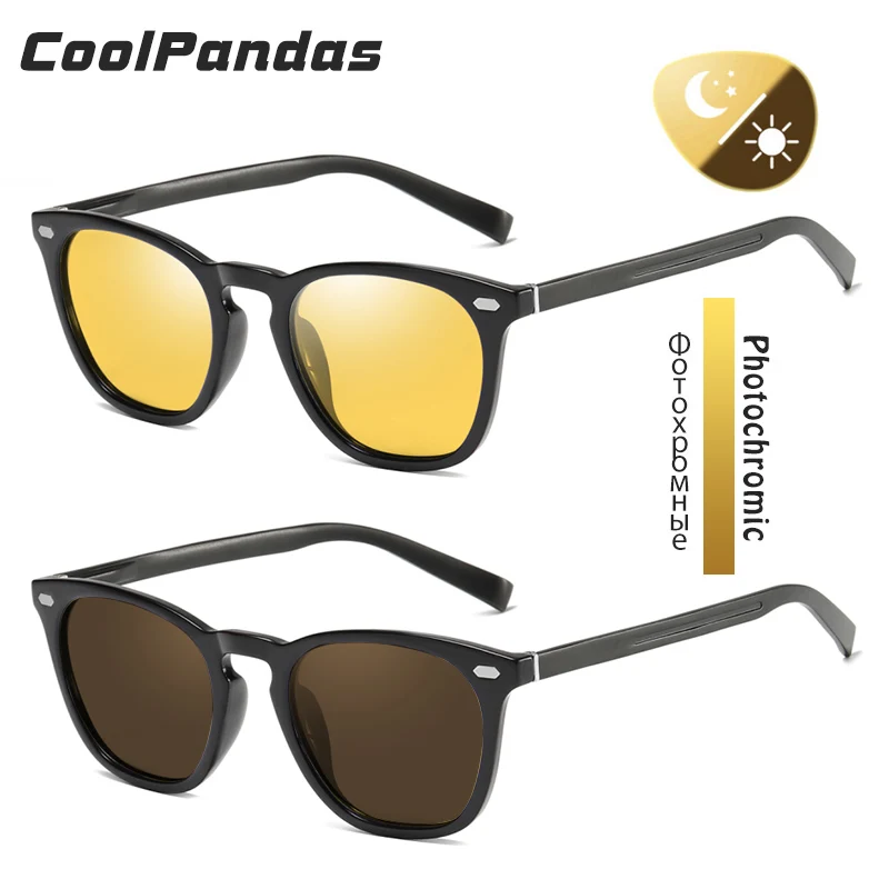 CoolPandas Ретро Женские кошачий глаз фотохромные солнцезащитные очки HD поляризованные мужские солнцезащитные очки День Ночь очки для зрения gafas de sol mujer