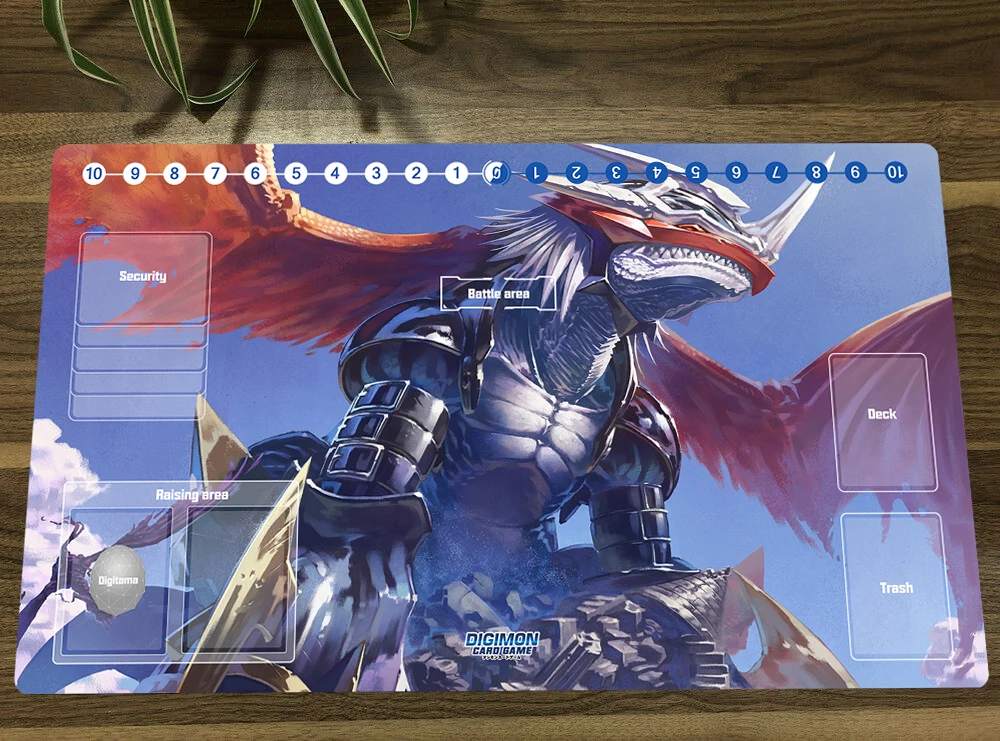 

Digimon Duel Playmat Imperialdramon Trading Card Game Mat DTCG CCG Mat Mouse Desk Pad TCG Gaming Play Mat With Zones Free Bag