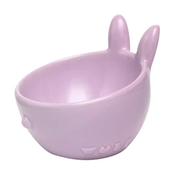 

Animal Series Pet Bowl Bunny Ceramic Cat Food Bowl Bowl Oblique Mouth Protection Spine